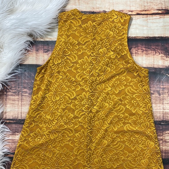 RELISTED Lace Dress Yellow Gold Style Tank Dress - Picture 8 of 9